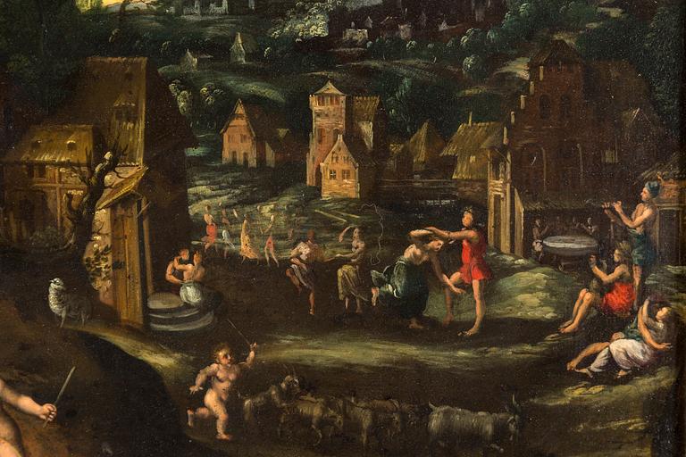 SIMON DE VOS, follow of, copper panel.