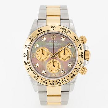 Rolex, Cosmograph, Daytona, "Tahitian MOP Gold Crystals Dial", armbandsur, 40 mm.