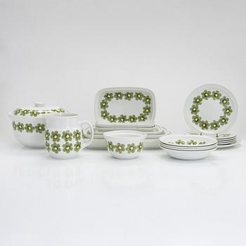 Esteri Tomula, A 19-piece porcelain "Primavera' tableware set. 1960's, Arabia, Finland.