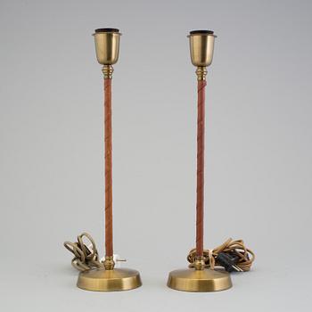 BORDSLAMPOR, ett par, Einar Bäckström, 1950-tal.
