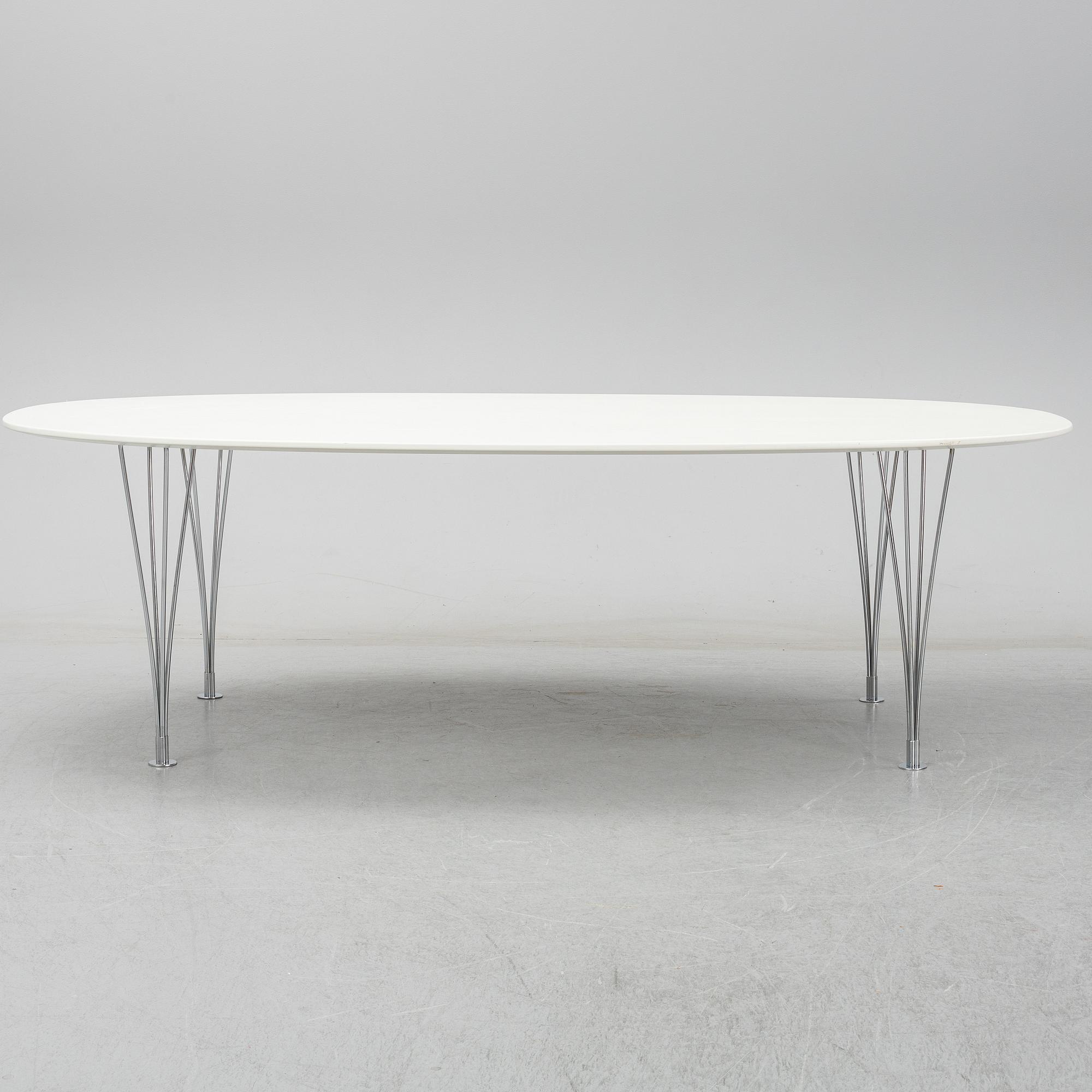 A 'Superellips' table by Piet Hein & Bruno Mathsson by Mathsson International, Värnamo.