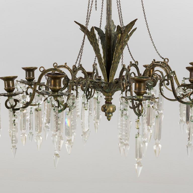 A Neo Rococo chandelier around 1900.