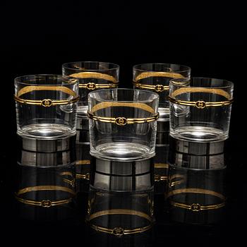 GUCCI tumbler glasses, 5 pcs.
