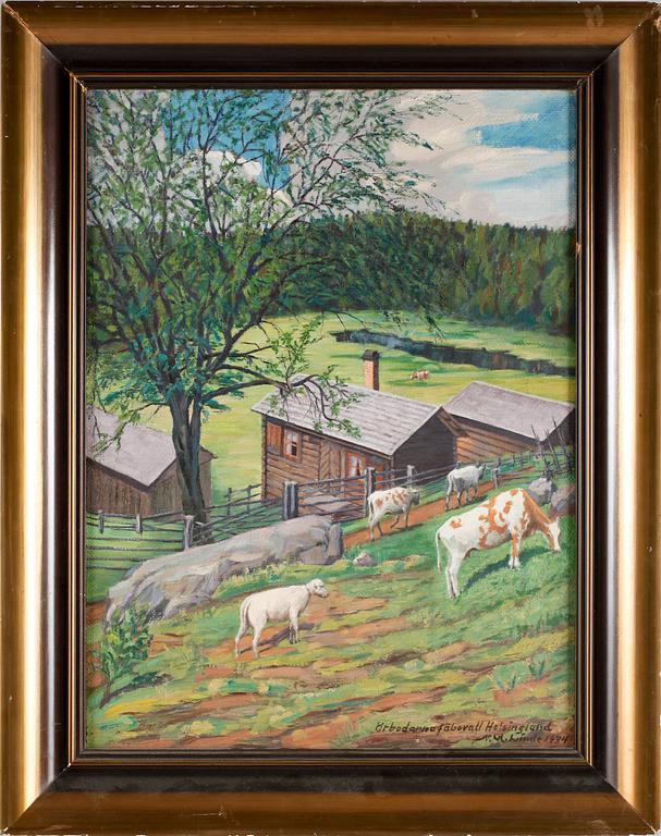HJALMAR LINDE. Olja på duk. Sign o dat 1934.