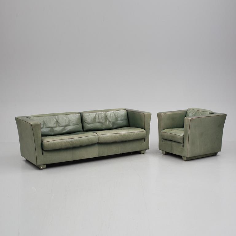 ANDREE PUTMAN, a sofa and easy chair, "Lotus", manufactured by de Sede of Switzerland, late 1900s.