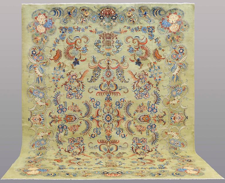 Matto, Figural Royal Kashan, ca 434 x 330.
