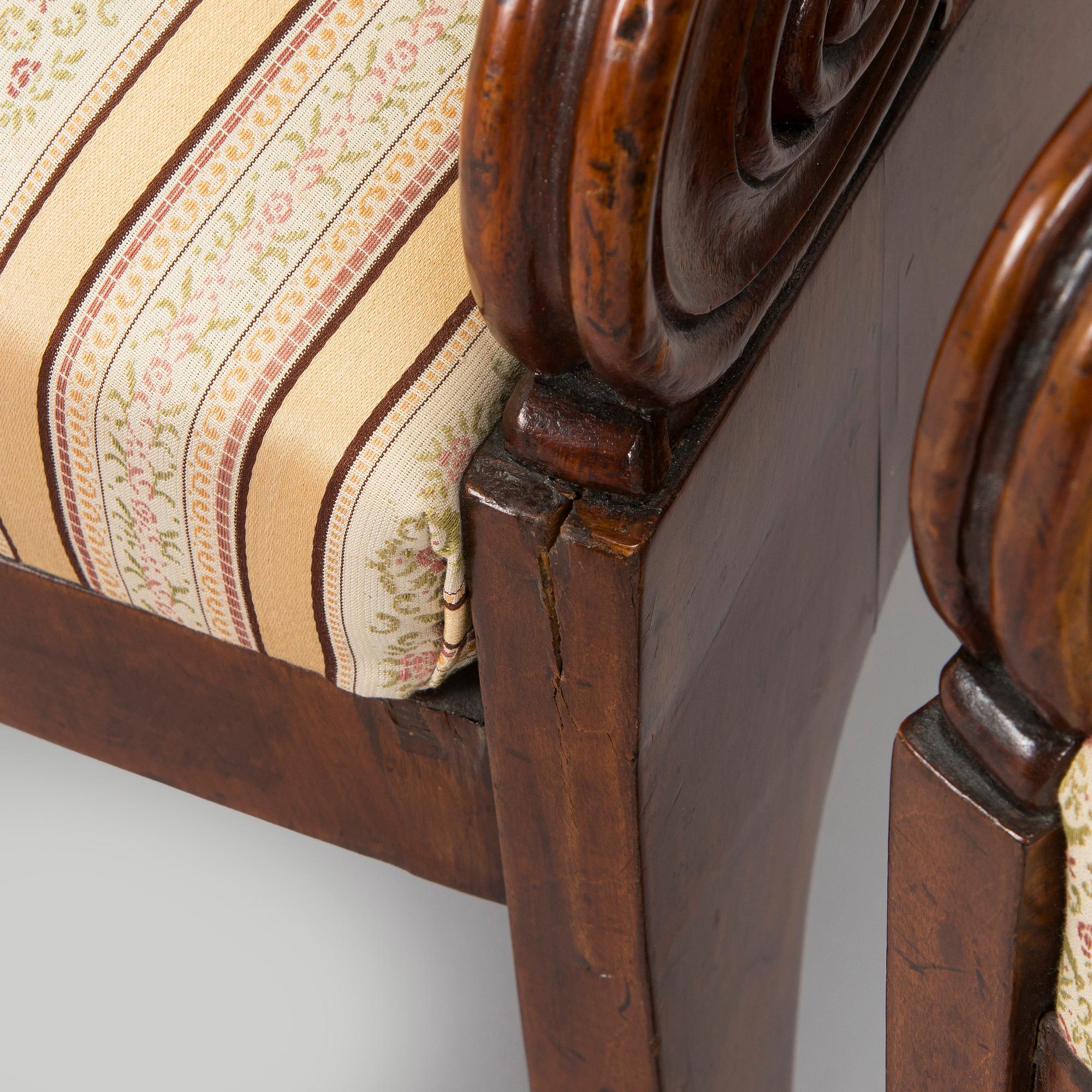 Nojatuolipari, Biedermeier, 1820-40-luku.