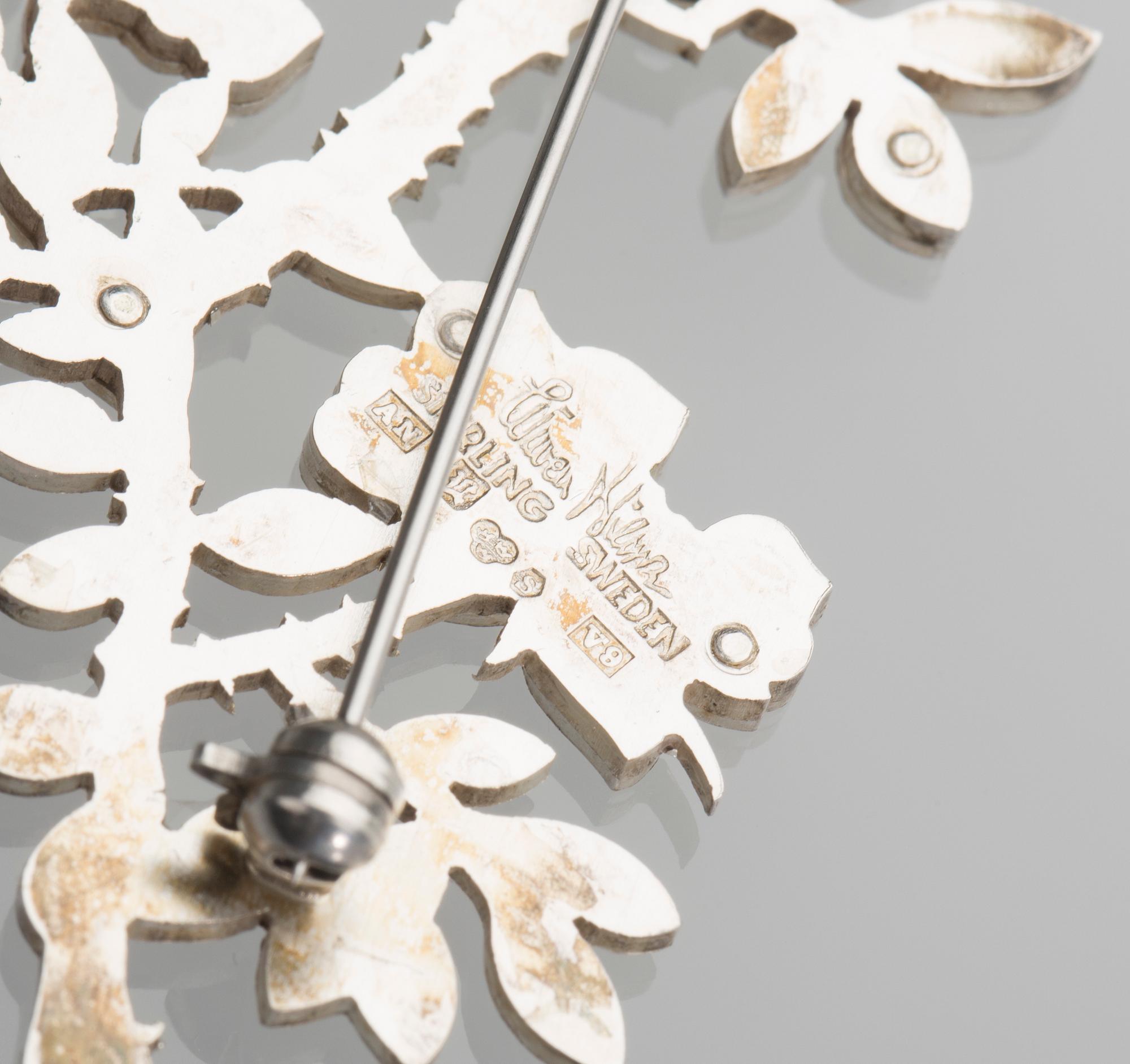 BROSCH, sterlingsilver, Wiwen Nilsson, Lund, 1971. Vikt ca 12 g.
