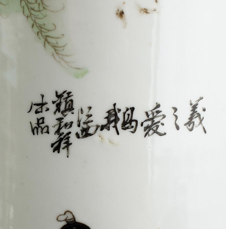 BORDSLAMPOR, 2 st, porslin, Kina, 1800-tal.