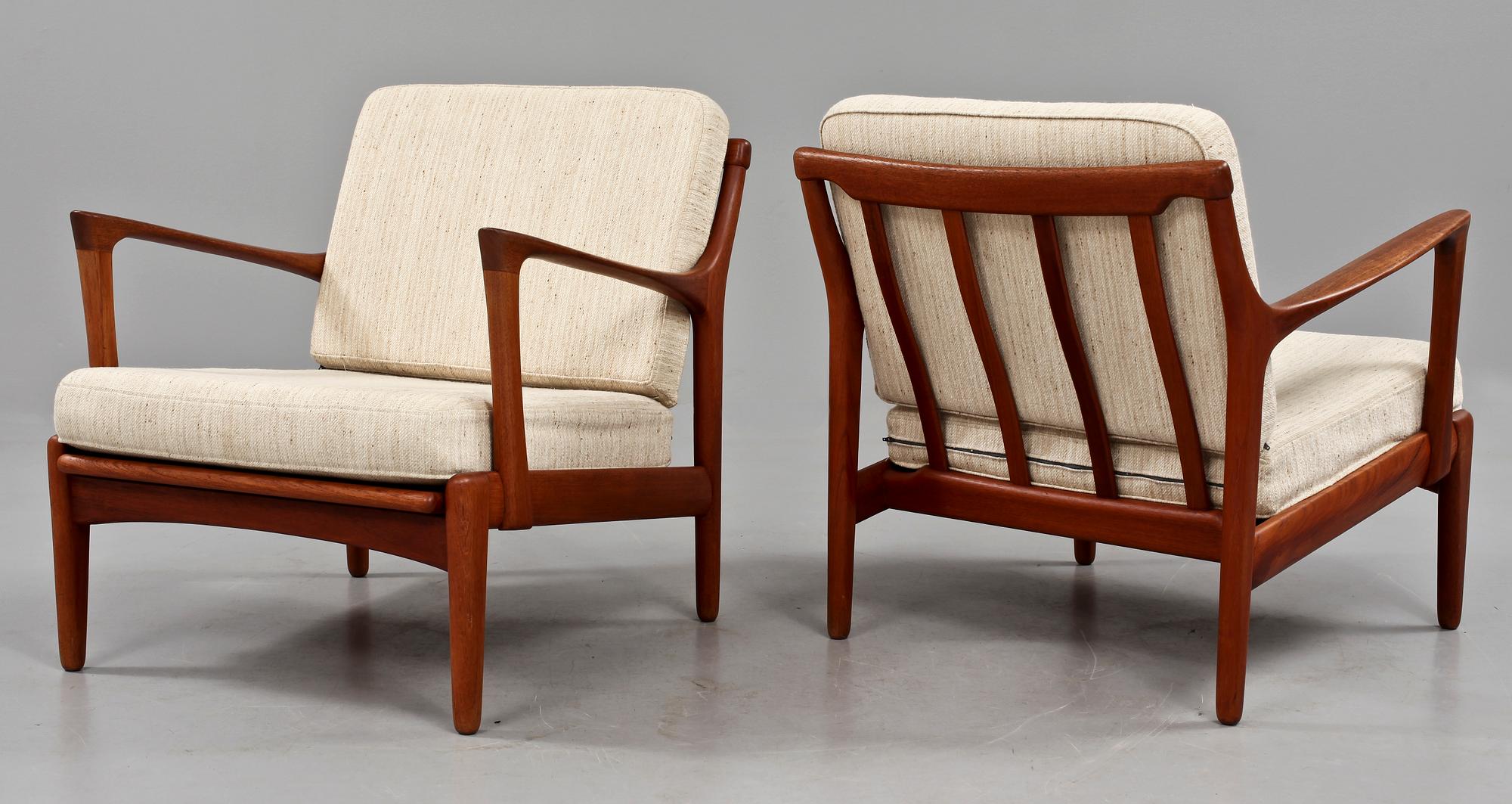 FÅTÖLJER, ett par, Bröderna Andersson, Ekenäs, 1900-talets tredje kvartal.