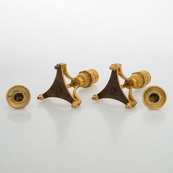 A pair of early 19th century candlesticks, France/Russia.