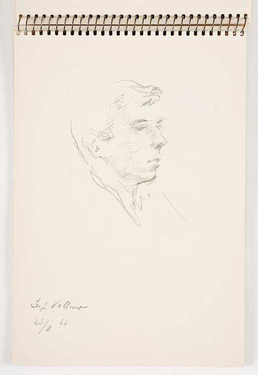 Lotte Laserstein, 3 skissböcker med blyertsteckningar.