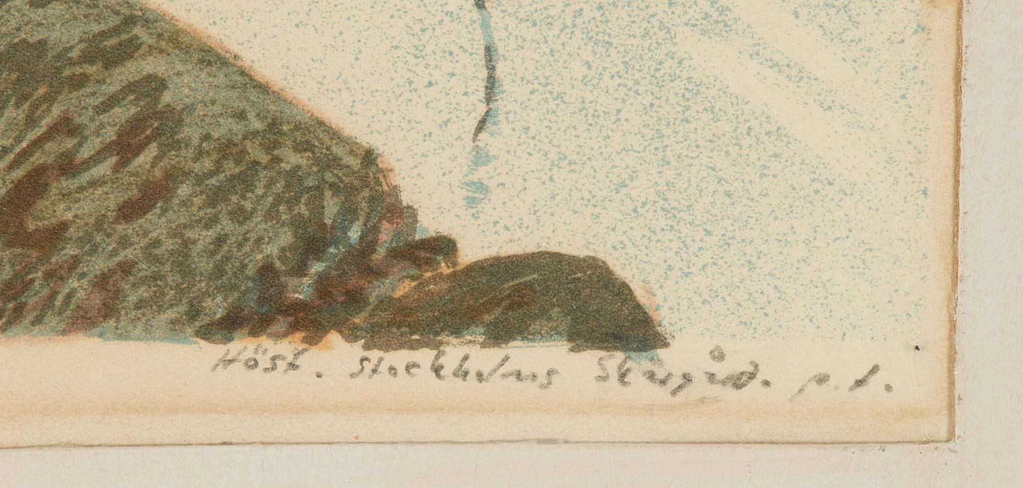 Roland Svensson, färglitografi, signerad provtryck.