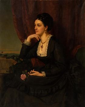 Rudolf Lehmann, oil on canvas, signed and dated 1870.