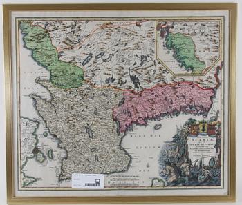 KARTA, J B Homann, 1700-tal.