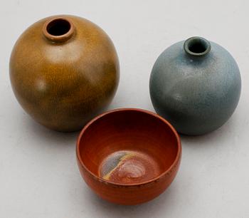 VASER OCH SKÅL, 3 del, stengods, Erich & Ingrid Triller, Tobo.