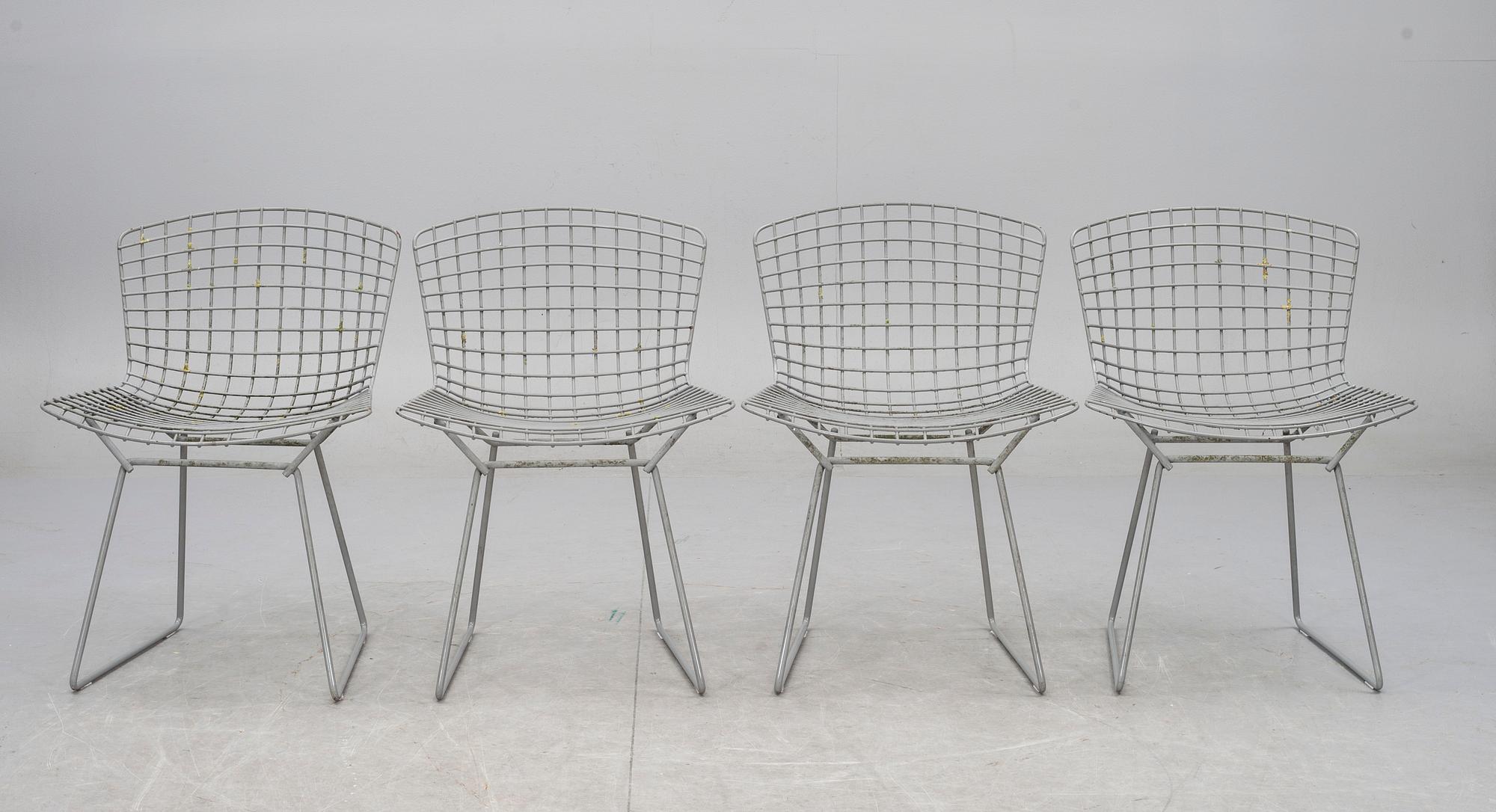 STOLAR, 8 st, "Sidechair", Harry Bertoia, formgiven 1952.