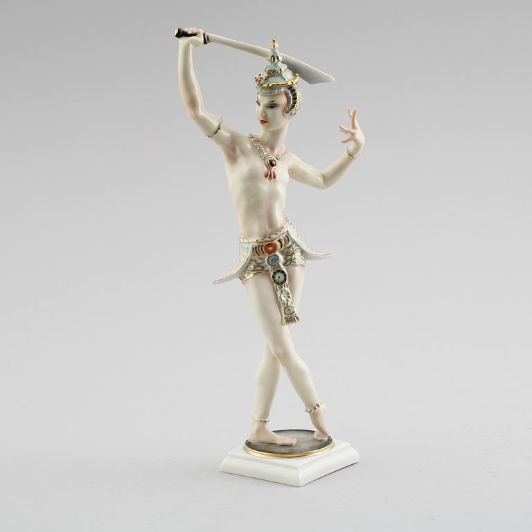 FIGUR, porslin, C Werner, Hutschenreuther, 1900-talets mitt.