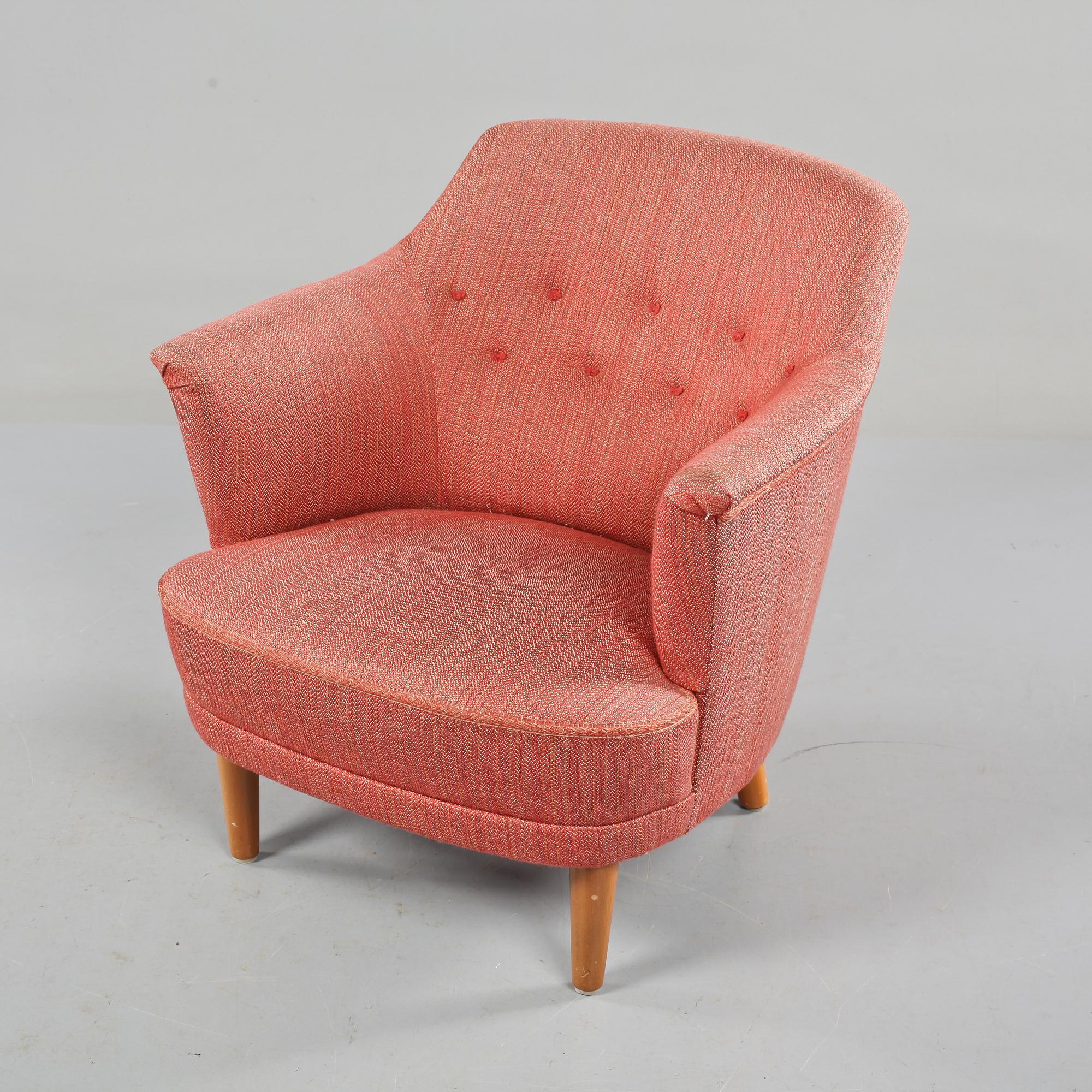 FÅTÖLJ,  Carl Malmsten, 1900-talets andra hälft.