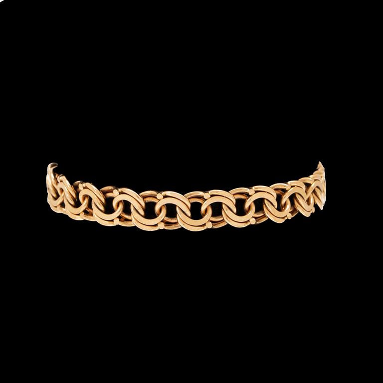 Bracelet 18K gold Bismarck Köping 2003 vikt 27,9 grams.