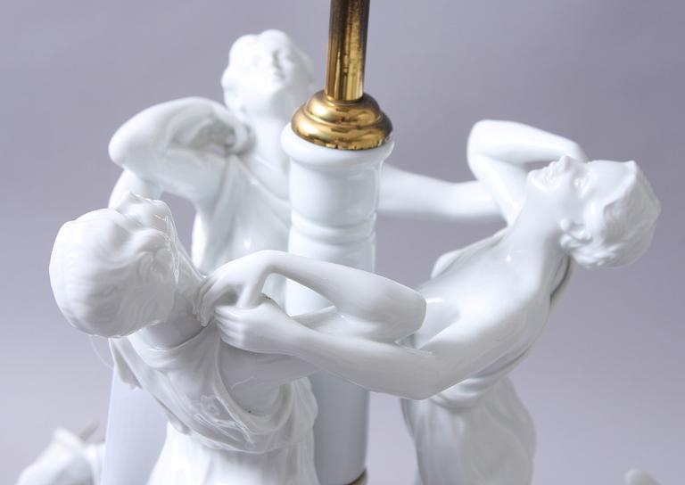 BORDSLAMPA, porslin, Karl Himmelstoss, Rosenthal, 1930-tal.