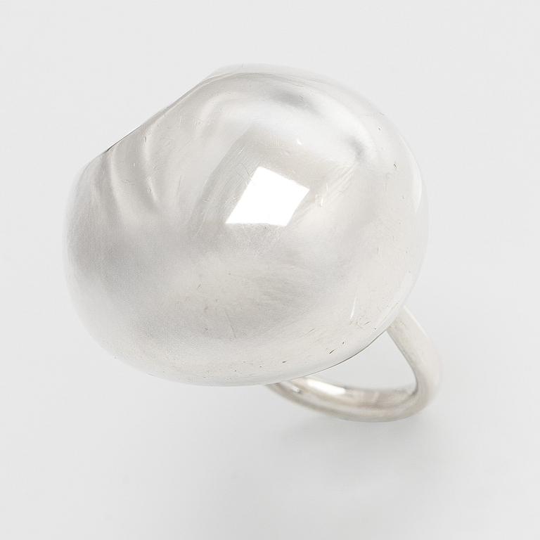 Georg Jensen, ring, "Cave", silver, designed by Jacqueline Rabun, circa 2000.