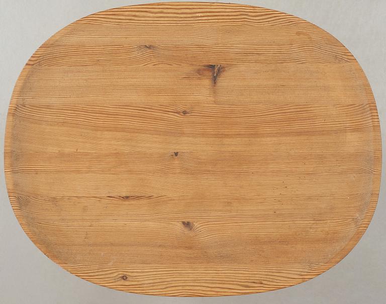 An Axel Einar Hjorth stained pine 'Utö' table, Nordiska Kompaniet, Sweden 1930's.