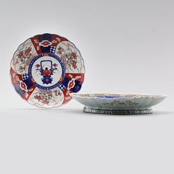 SKÅL SAMT FAT, porslin, Kina samt Japan, 1900-tal.