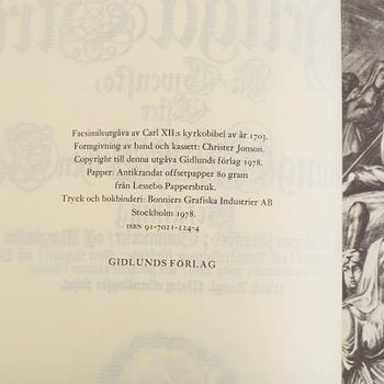 KARL XII:s BIBEL, "Biblia, thet är all then heliga skrift på swensko....", Stockholm 1703.