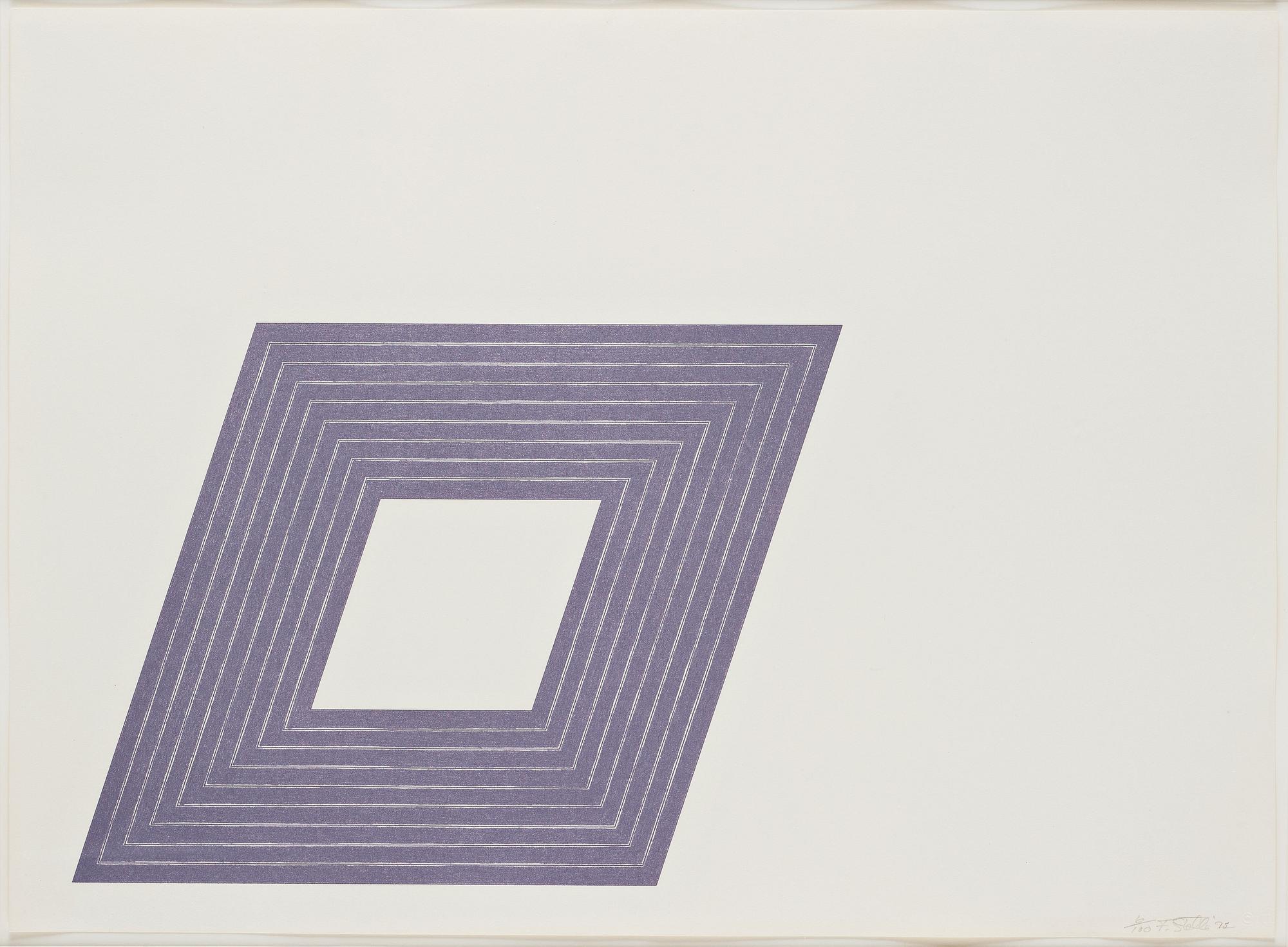 Frank Stella, "Carl André", ur "Purple Series".