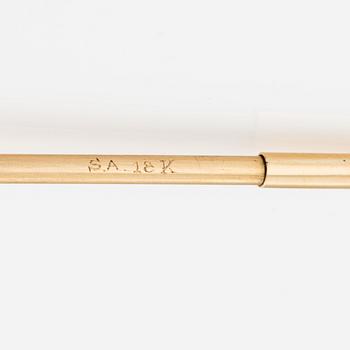 Champagne whisk, 18K gold,