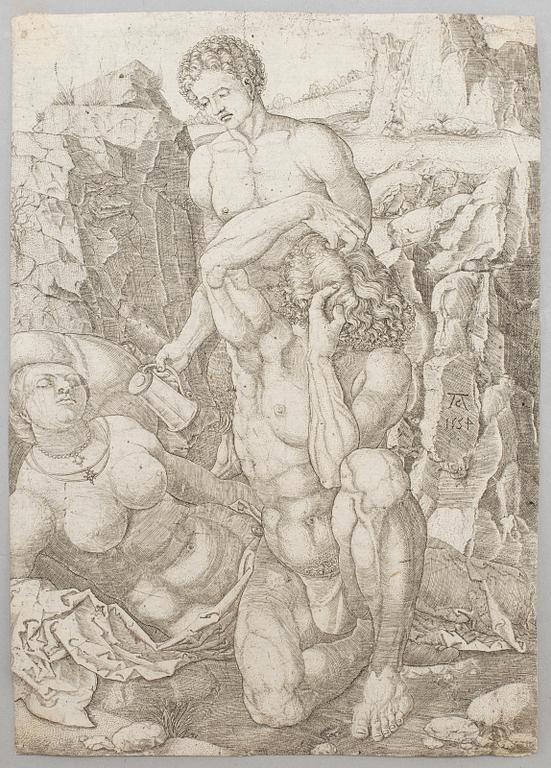 MONOGRAM AC, copperplate, after Albrecht Dührer, 16th century.