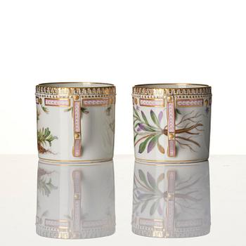 A Royal Copenhagen 'Flora Danica' service for two, Denmark, 20th century. (12 pieces).