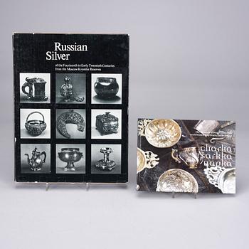 BÖCKER, 2 st, Russian silver och The Russian Charka, K. Helenius samling.