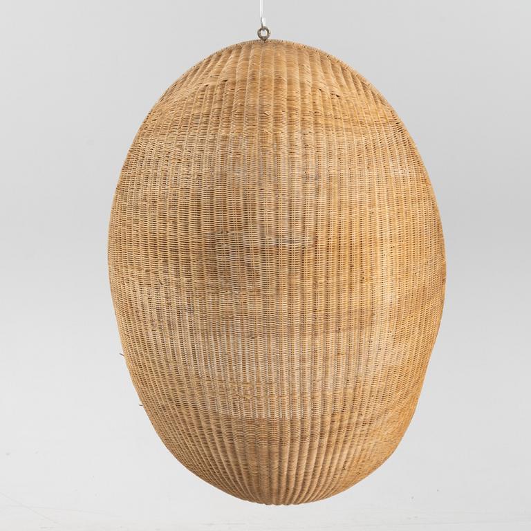 Nanna Ditzel, a 'Hanging Egg Chair' produced by R. Wengler, Denmark, circa 1959.