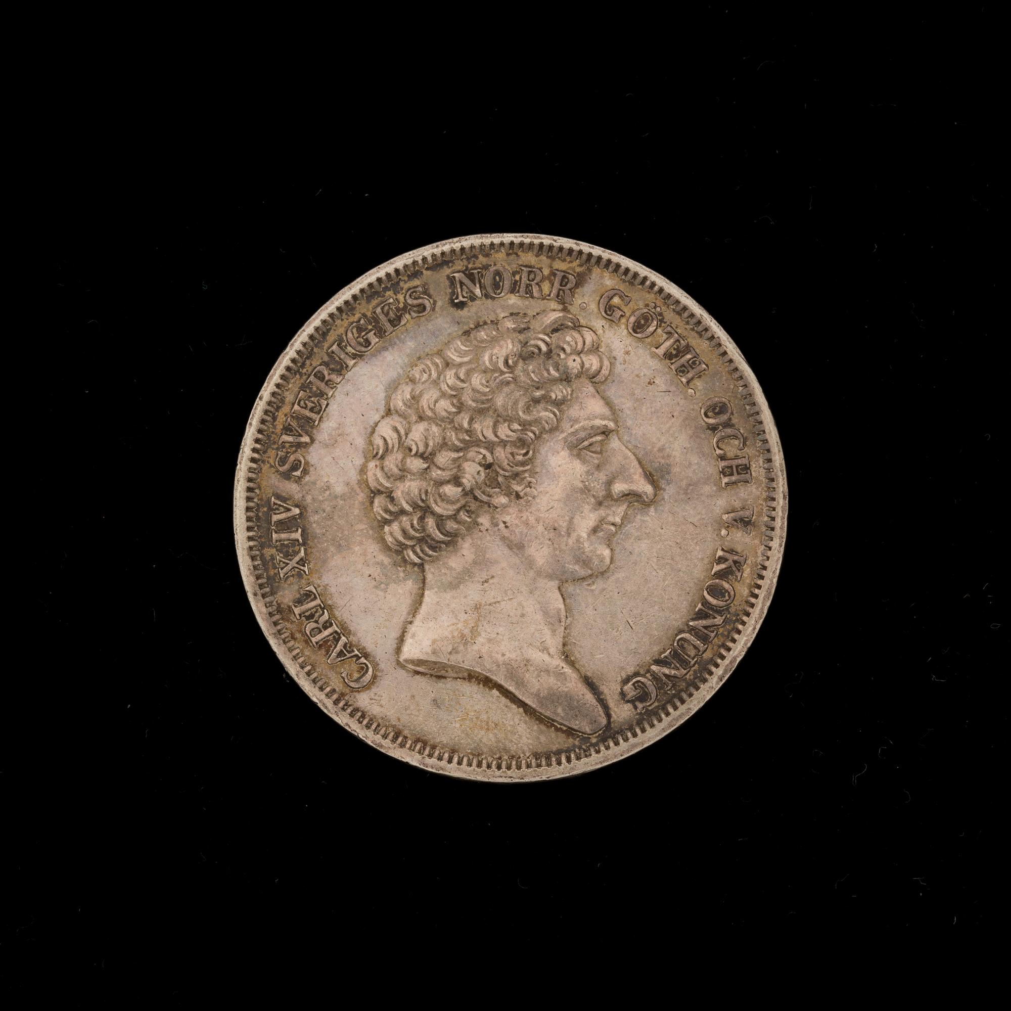 MYNT, silver, Karl XIV Johan, 1833.