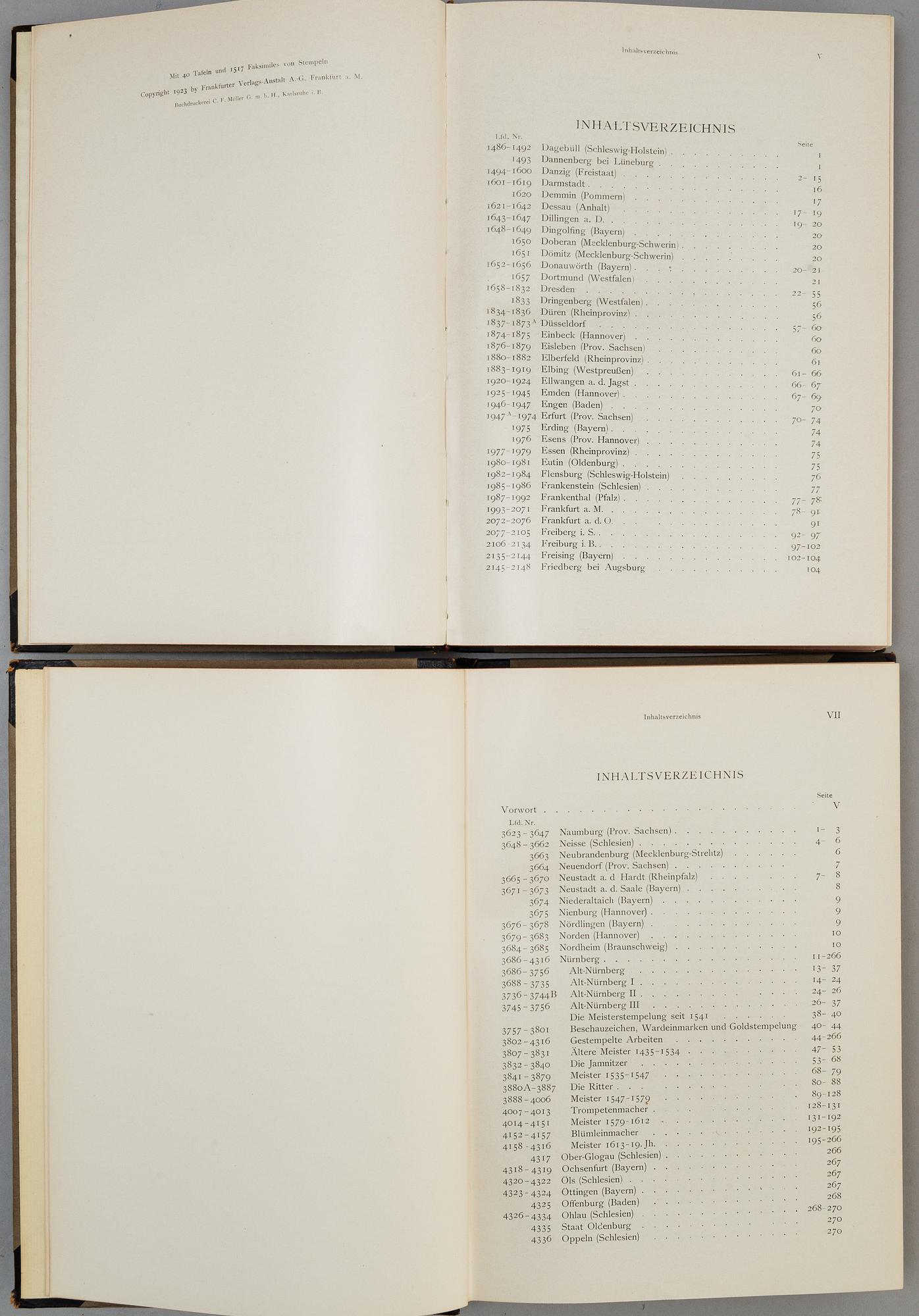 BOOKS, 4 vol. About silver.