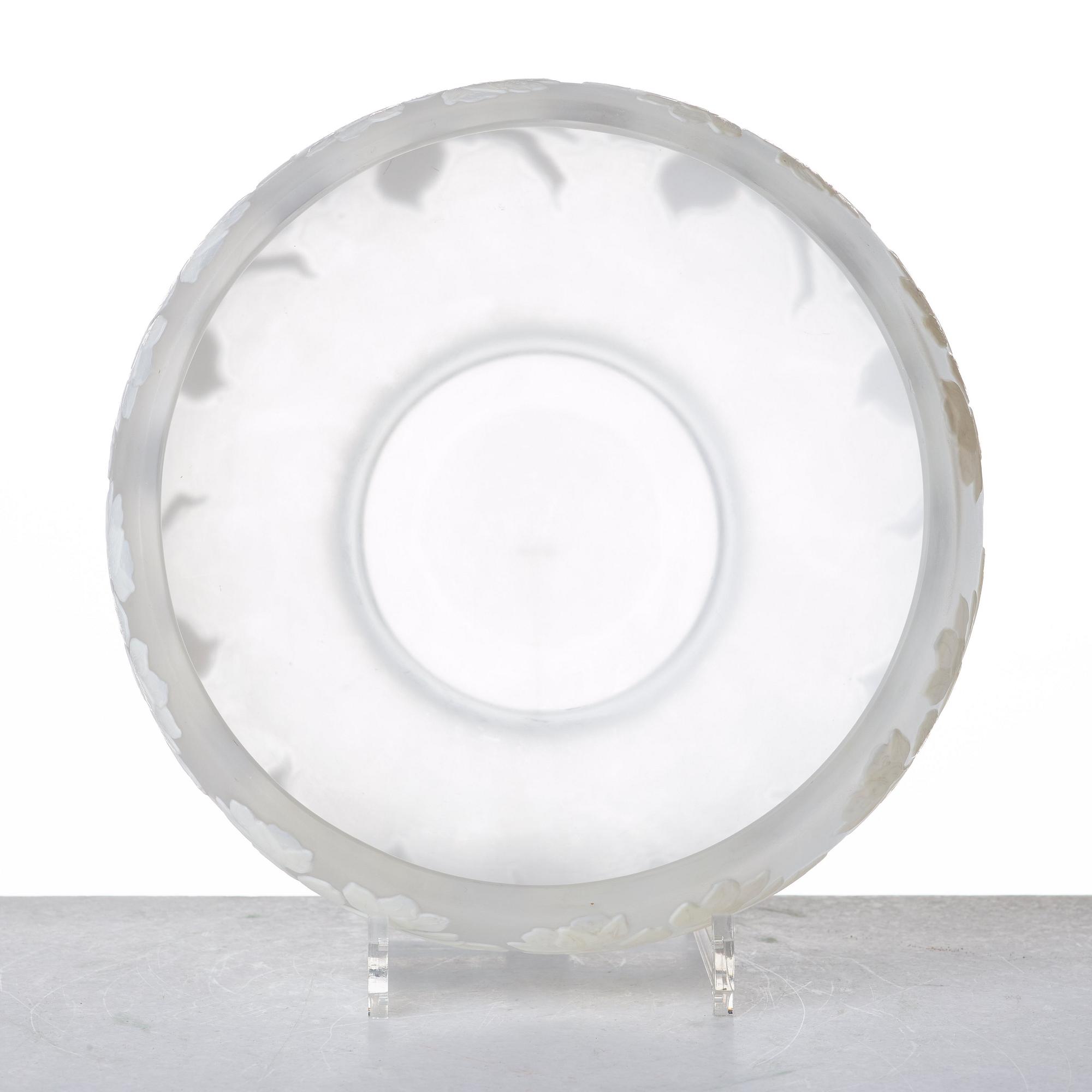 Karl Lindeberg, an Art Nouveau cameo glass bowl, Kosta.