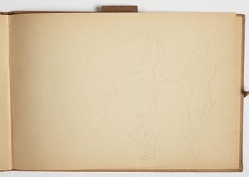 GÖSTA ADRIAN-NILSSON, sketchpad, 1920/30's, by the artist's own hand inscribed GAN with indian ink on the cover.