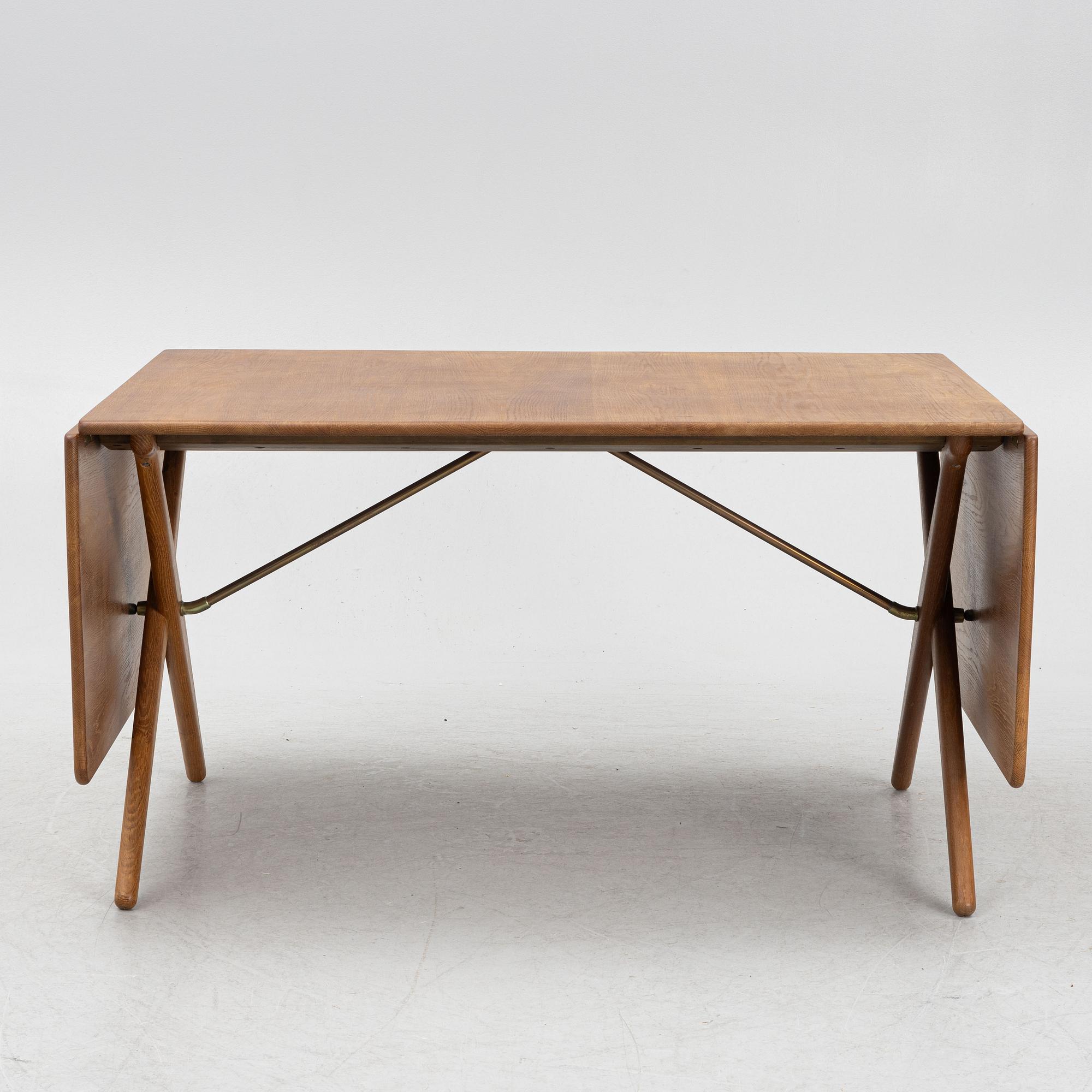 Hans J Wegner, dining table, "Sawbuck Table AT-303", Andreas Tuck, Denmark 1950s-60s.