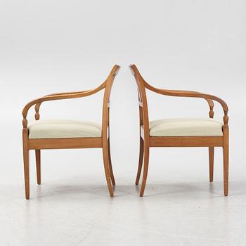 Pair of armchairs, Karl Johan, first half of the 19th century.