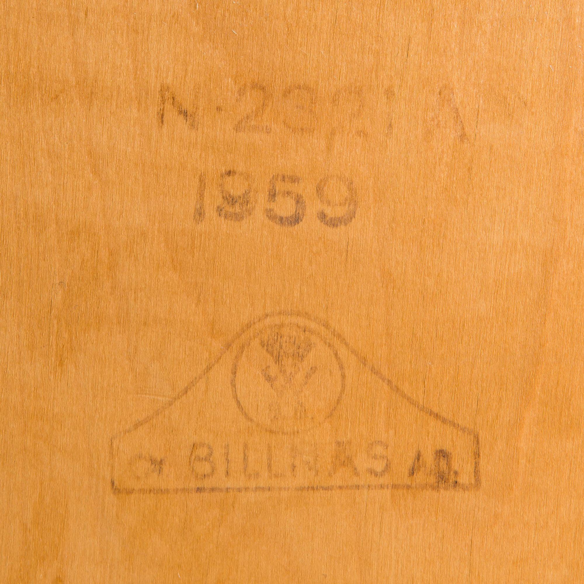 A Billnäs oak wood archive cabinet, Finland mid-20th century.