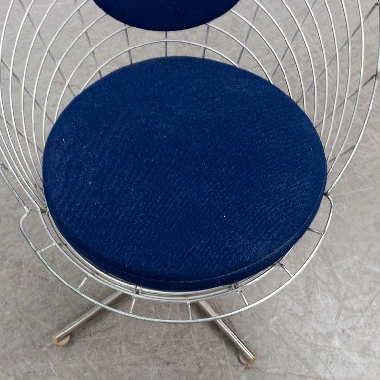 VERNER PANTON, a 'Wire Cone' chair, Denmark.