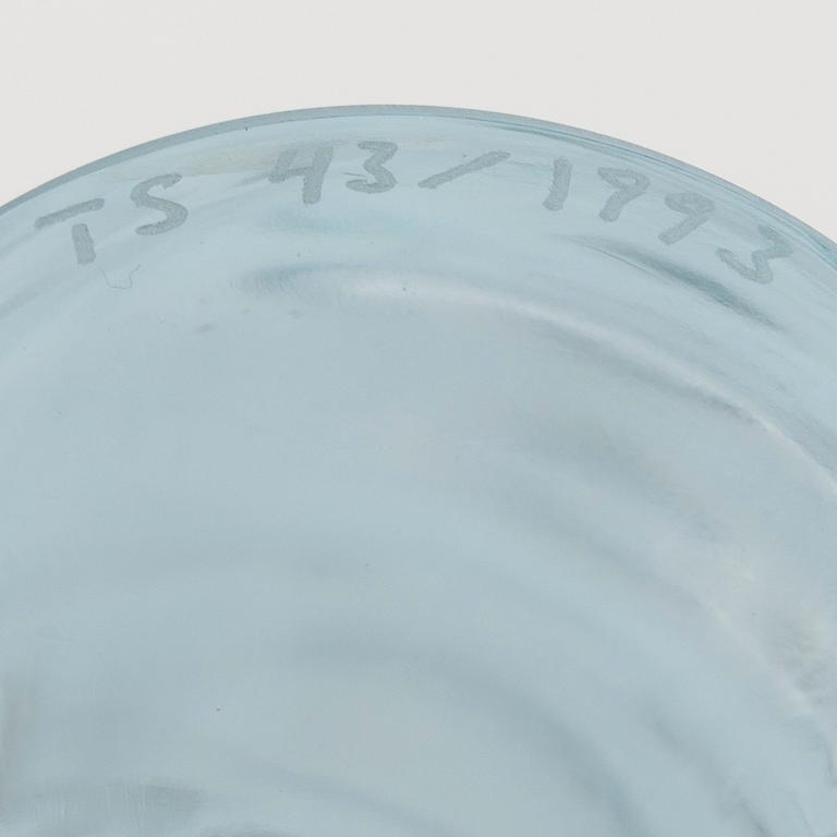 LJUSSTAKE, glas, "Marcel" Timo Sarpaneva, signerad TS och numrerad 43/1993, Iittala.