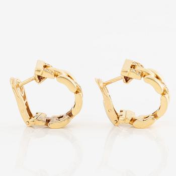 Cartier, earrings, 18K gold set with brilliant-cut diamonds.
