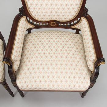 A six-piece furniture set, Nikolai Boman's, Turku, 1890s.