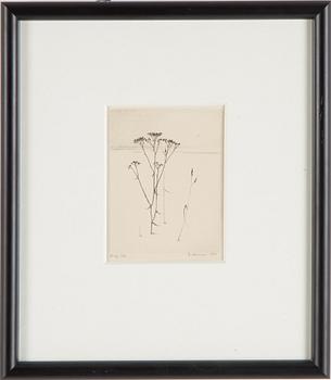 2 etchings, Gunnar Norrman, signed and dated 1954 och 1968.