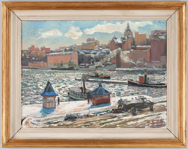 NILS TYDÉN, olja på duk, sign.