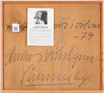 ANDERS LINDGREN, oil on board. Signed and dated 79.