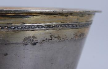 BÄGARE, silver, Petter Olofsson Åkerblom, Marstrand, 1764. 244 gram.